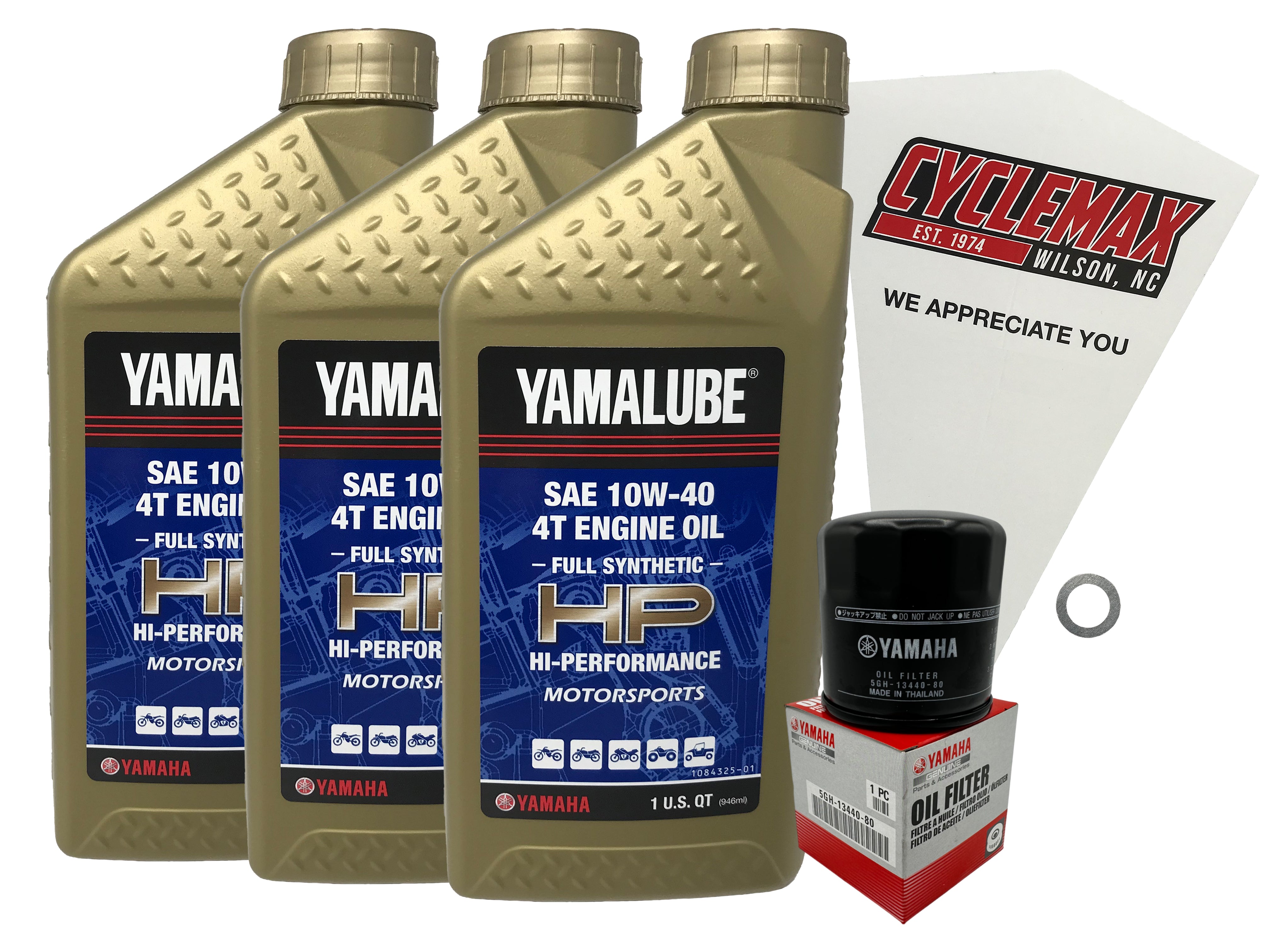 Yamaha Yamalube Full Synthetic Oil Change Kit for 2022-2025 YZF-R7
