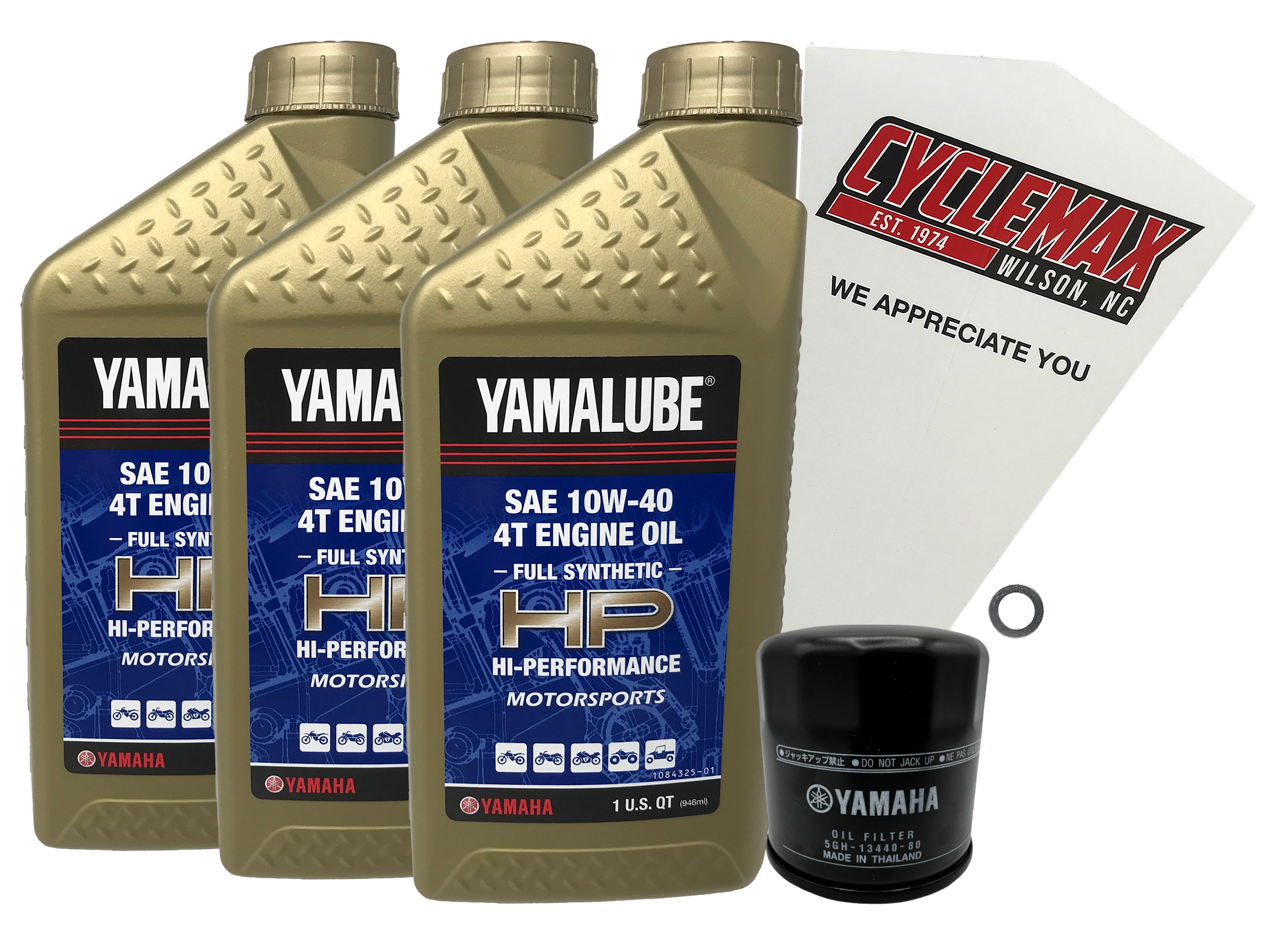 Yamaha Yamalube Full Synthetic Oil Change Kit for 2015-2023 FZ-07