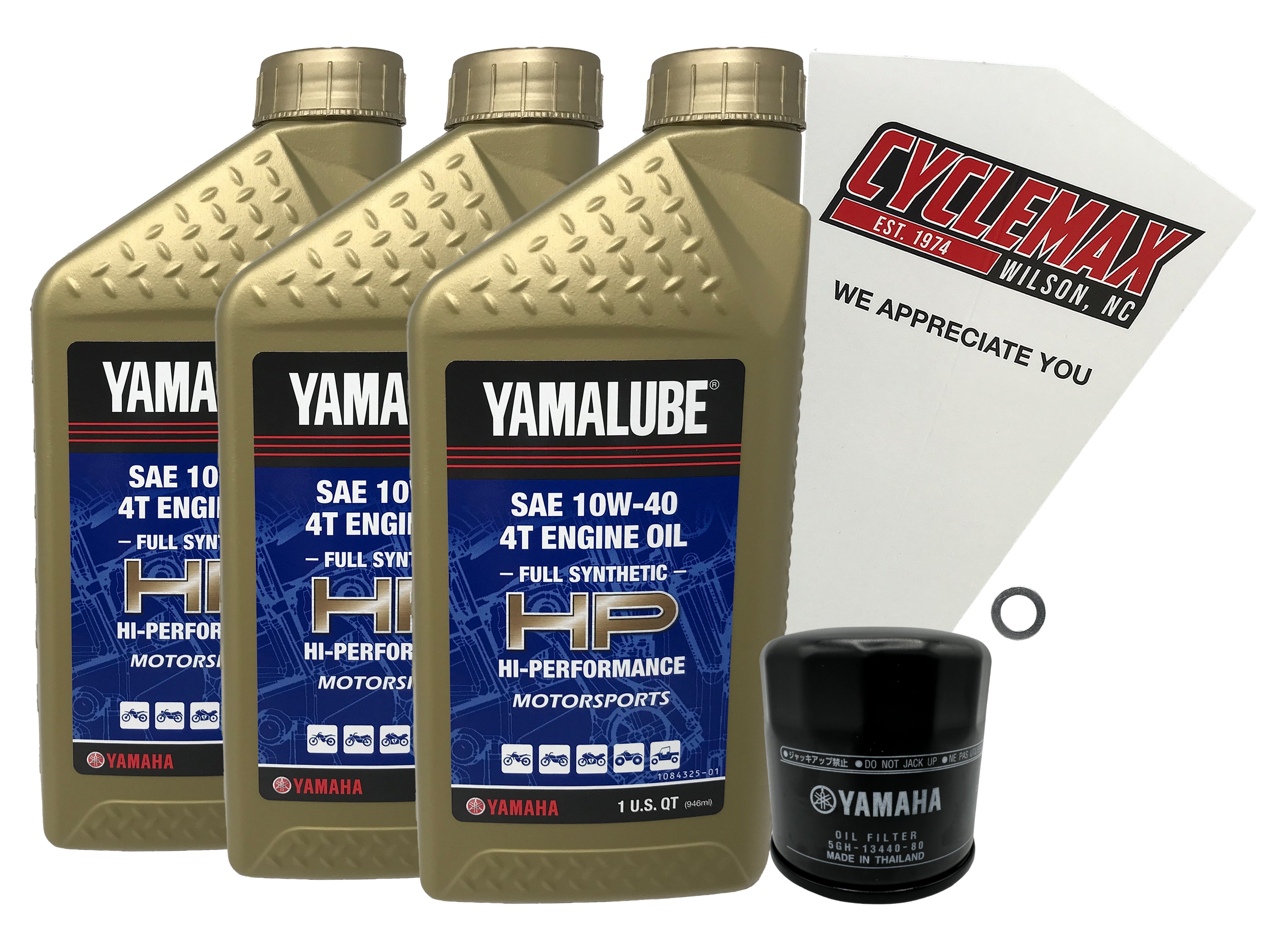 Yamaha Yamalube Full Synthetic Oil Change Kit for 2018-2025 MT-07