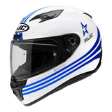 HJC i10  STAR FULL FACE - WHITE/BLUE STRIPES - SIZE VARIES