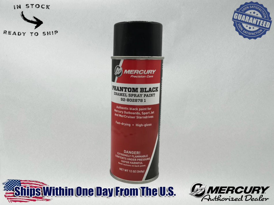 Mercury Genuine Phantom Black GlossEngine Spray Paint Can Factory Color 8028781