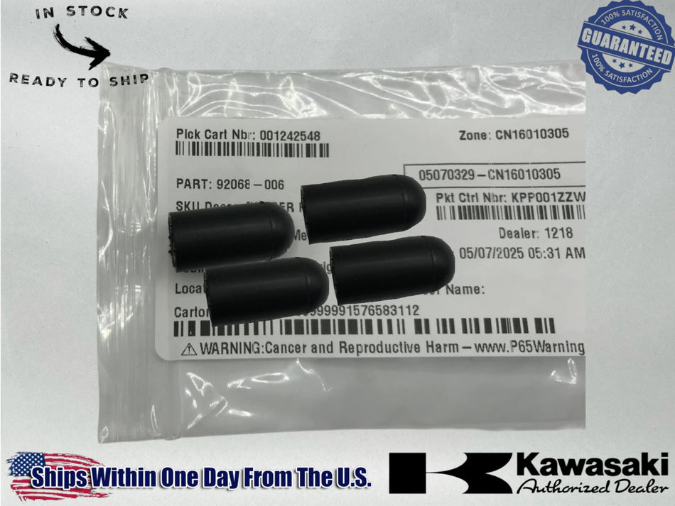 Kawasaki Genuine OEM carburetor Intake Manifold Rubber Boot Plugs 92068-006