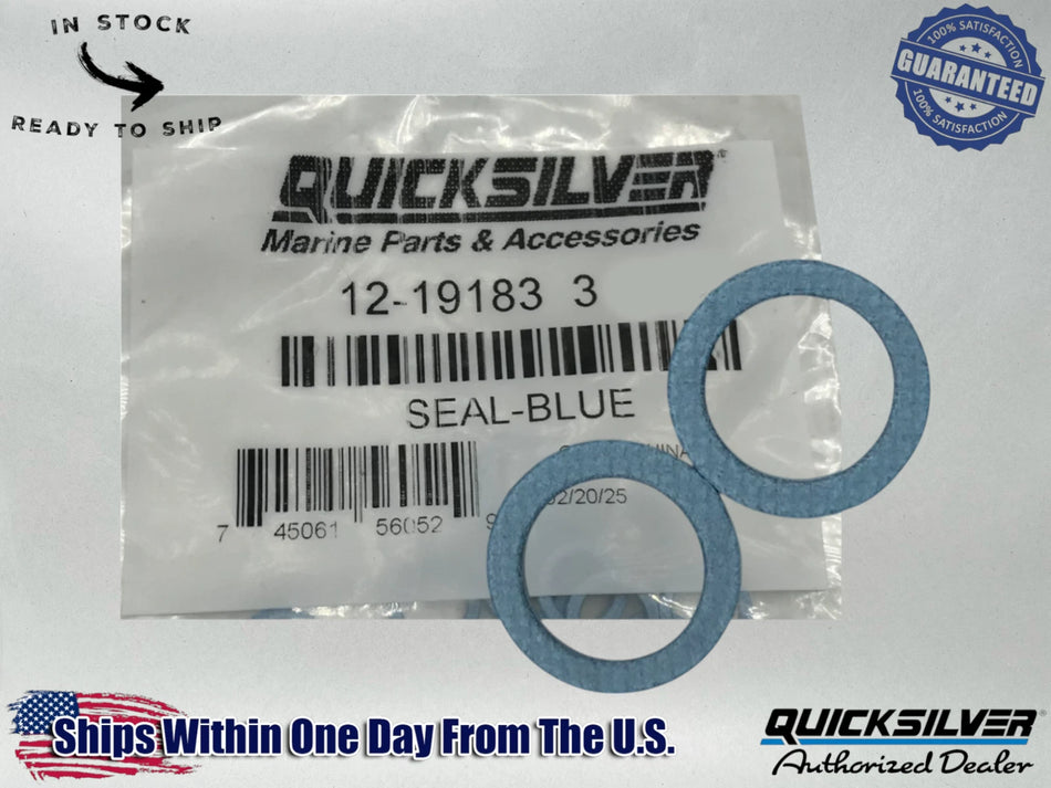 Mercury Genuine OEM Authentic 2 Pack Outboard Drain Plug Screw Seal 12-191833