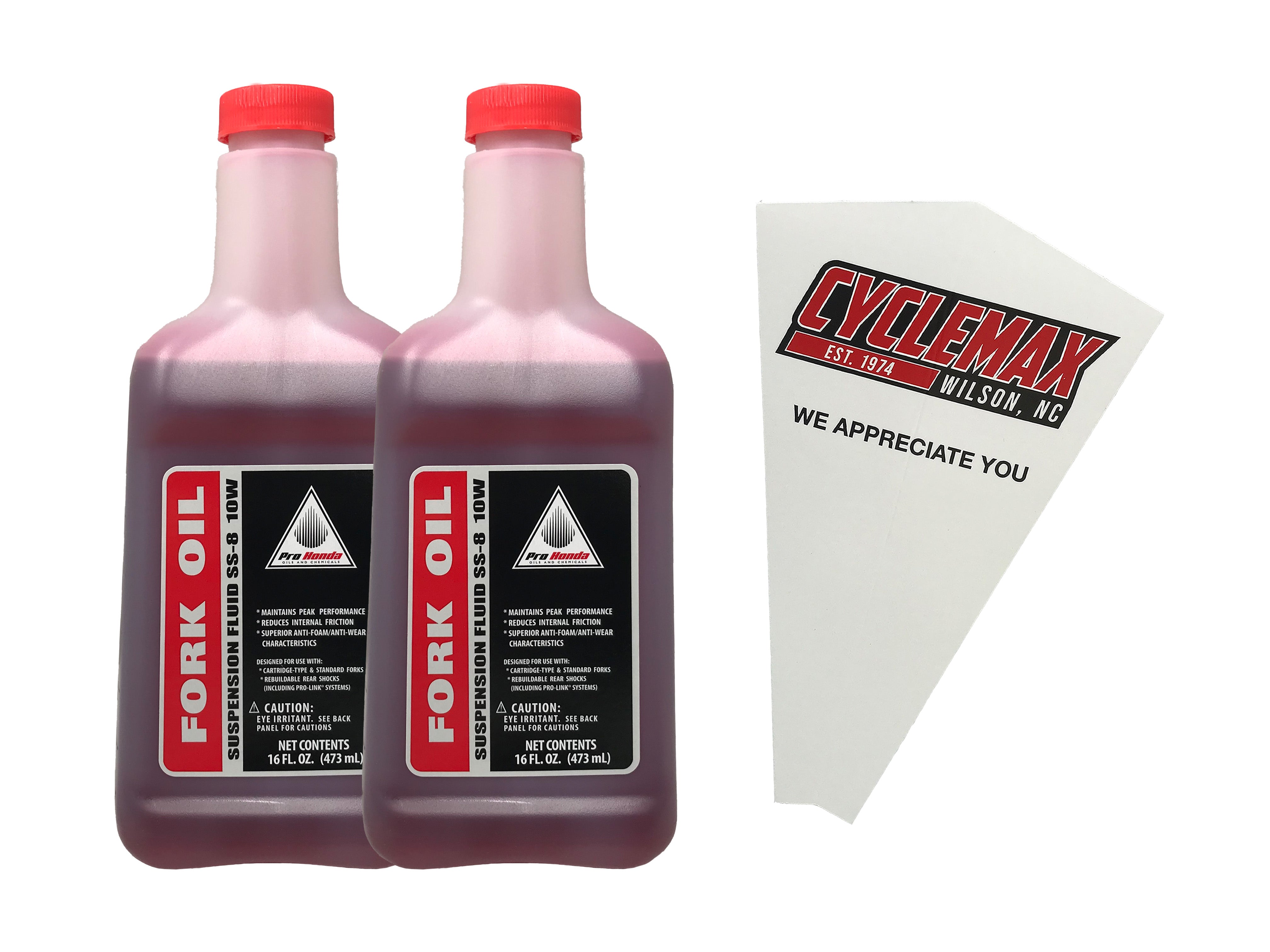 Cyclemax Two Pack for Honda Fork Oil Suspension Fluid 08208-0010 Contains Two Quarts and a Funnel