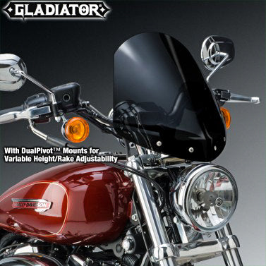 Gladiator Windshield W/Chrome Mounts (Dark Tint)