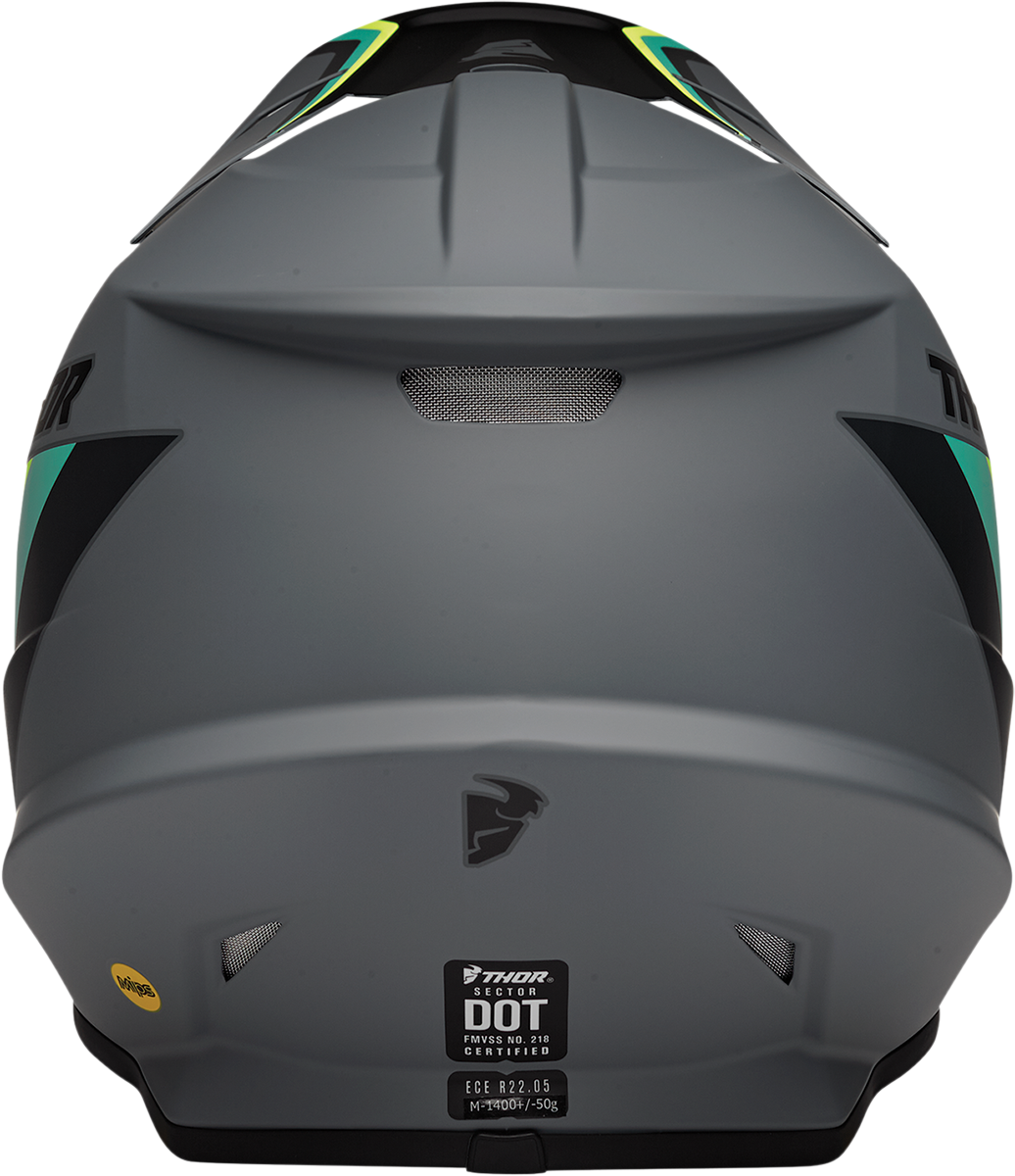 THOR Sector Helmet - Runner - MIPS? - Gray/Teal - 2XL 0110-7307