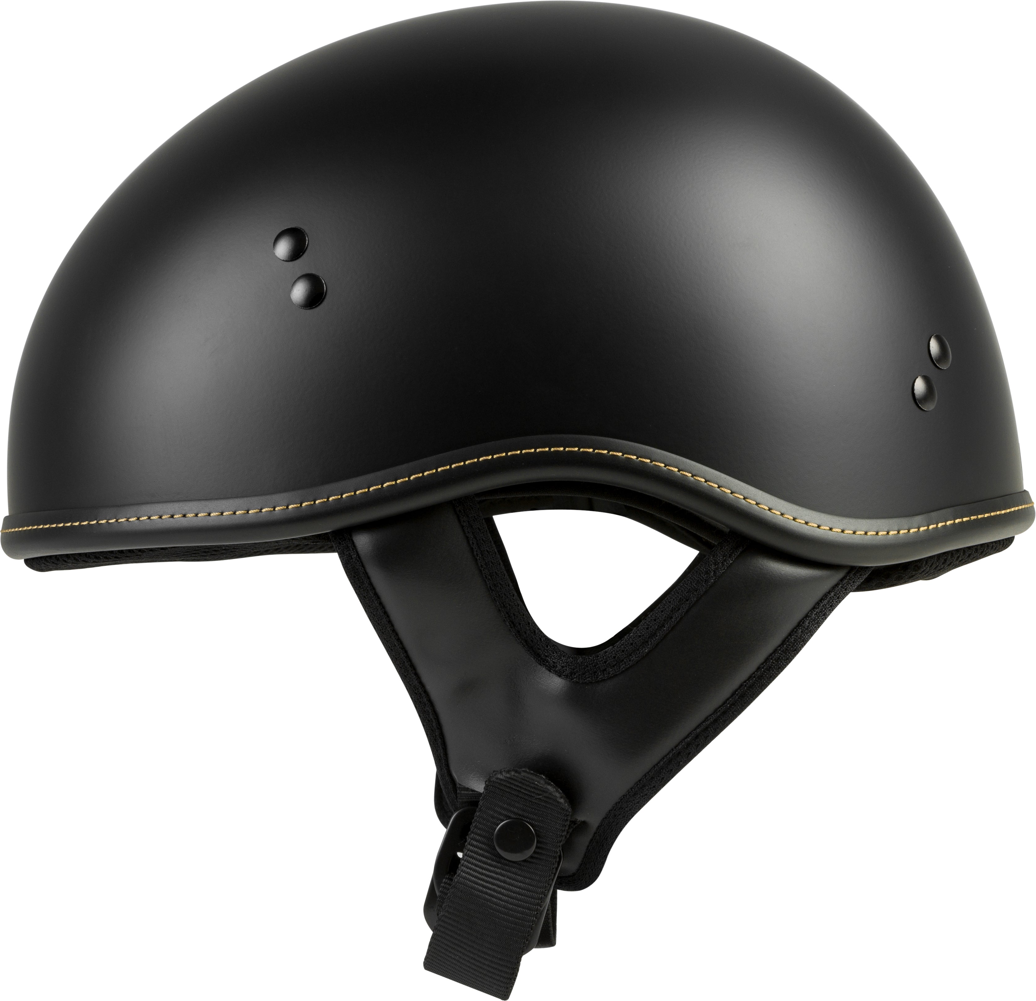 .357 Solid Half Helmet Matte Black Lg