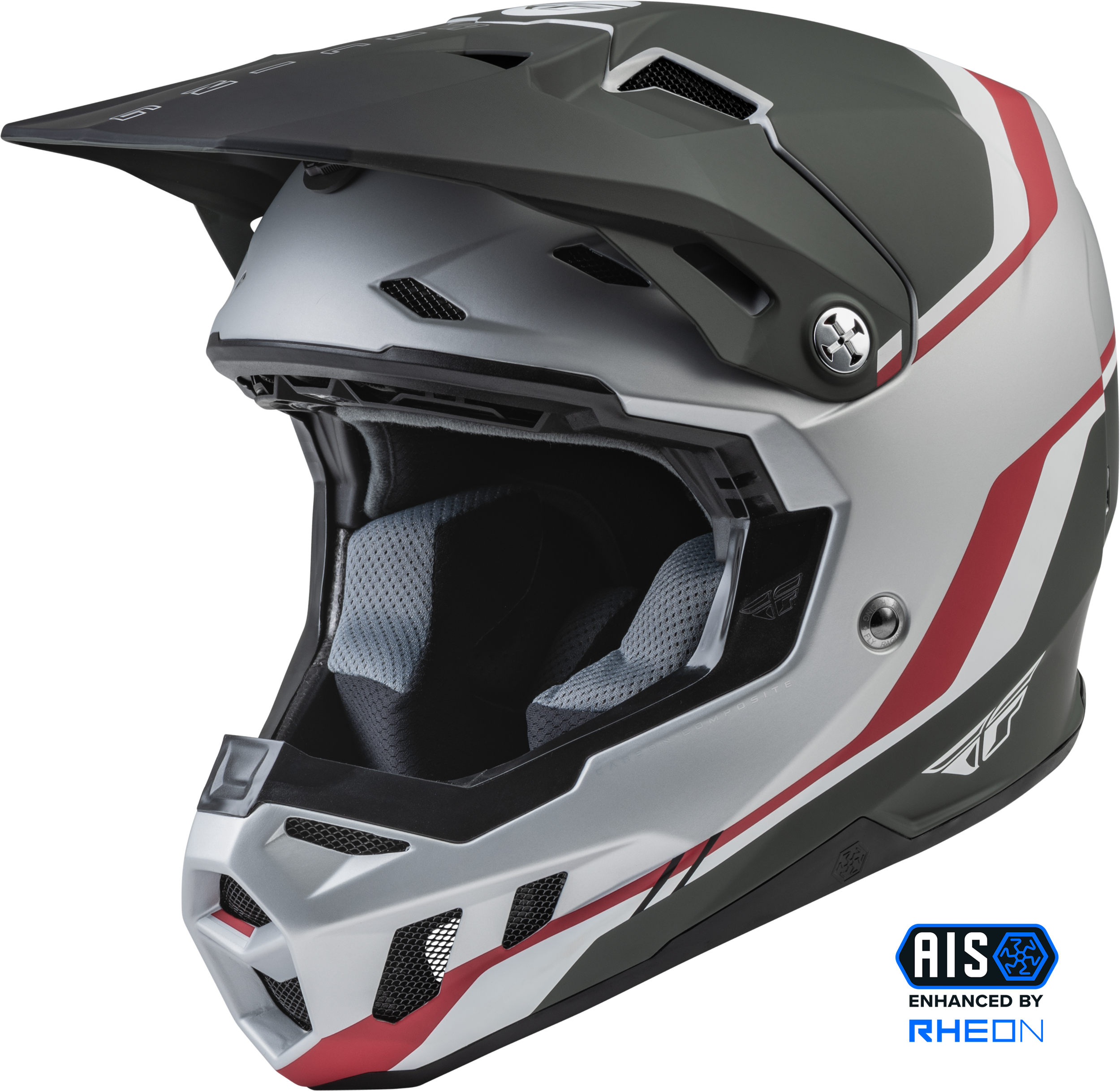 Youth Formula Cc Driver Helmet Matte Sil/Red/Wht Yl