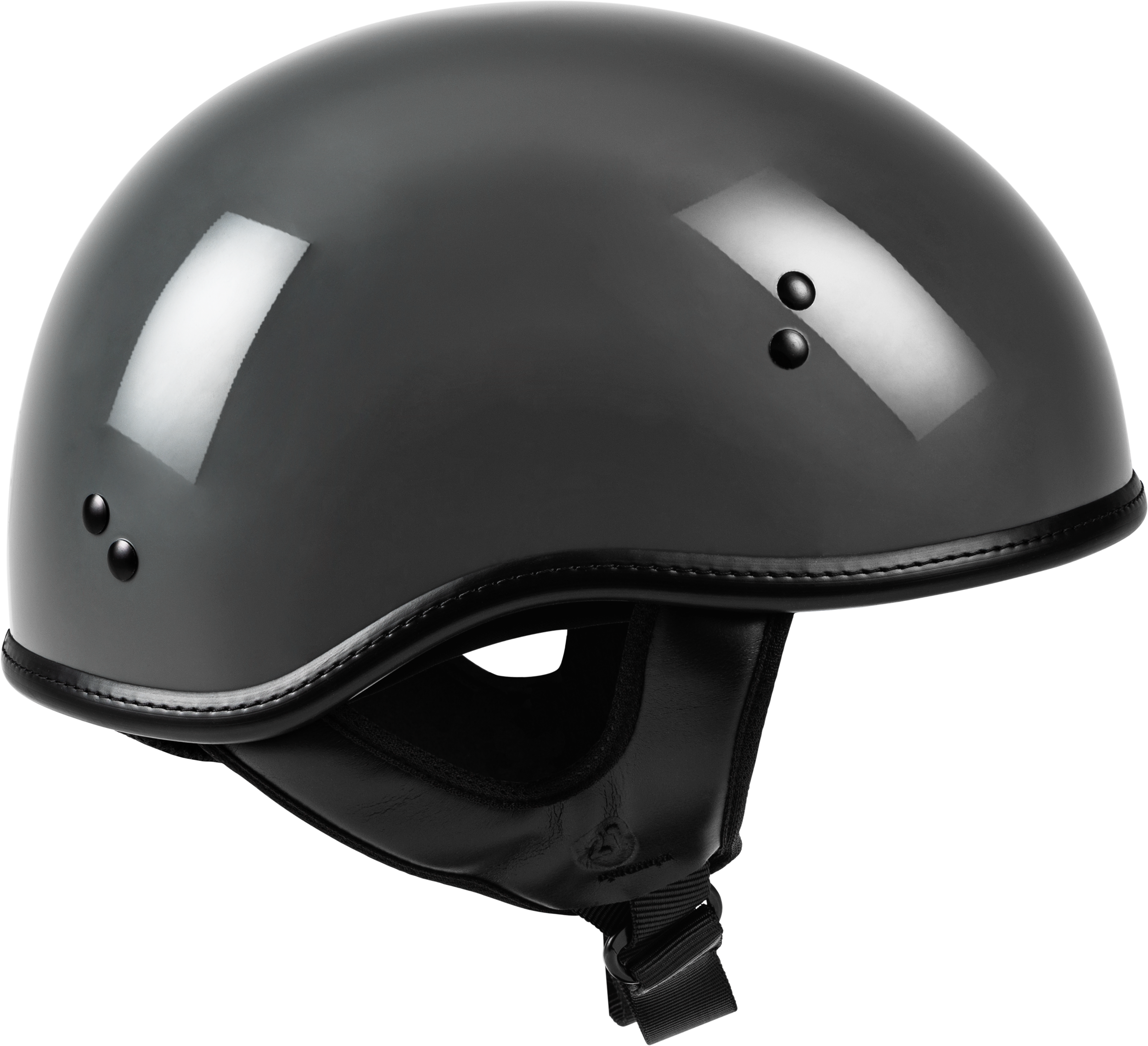 .357 Solid Half Helmet Grey Lg
