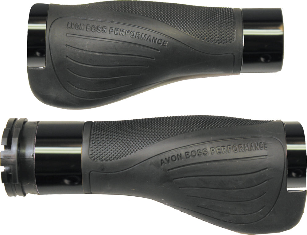 Boss Performance Grips Rubber W/Cable Throttle (Black) - Cyclemax Parts