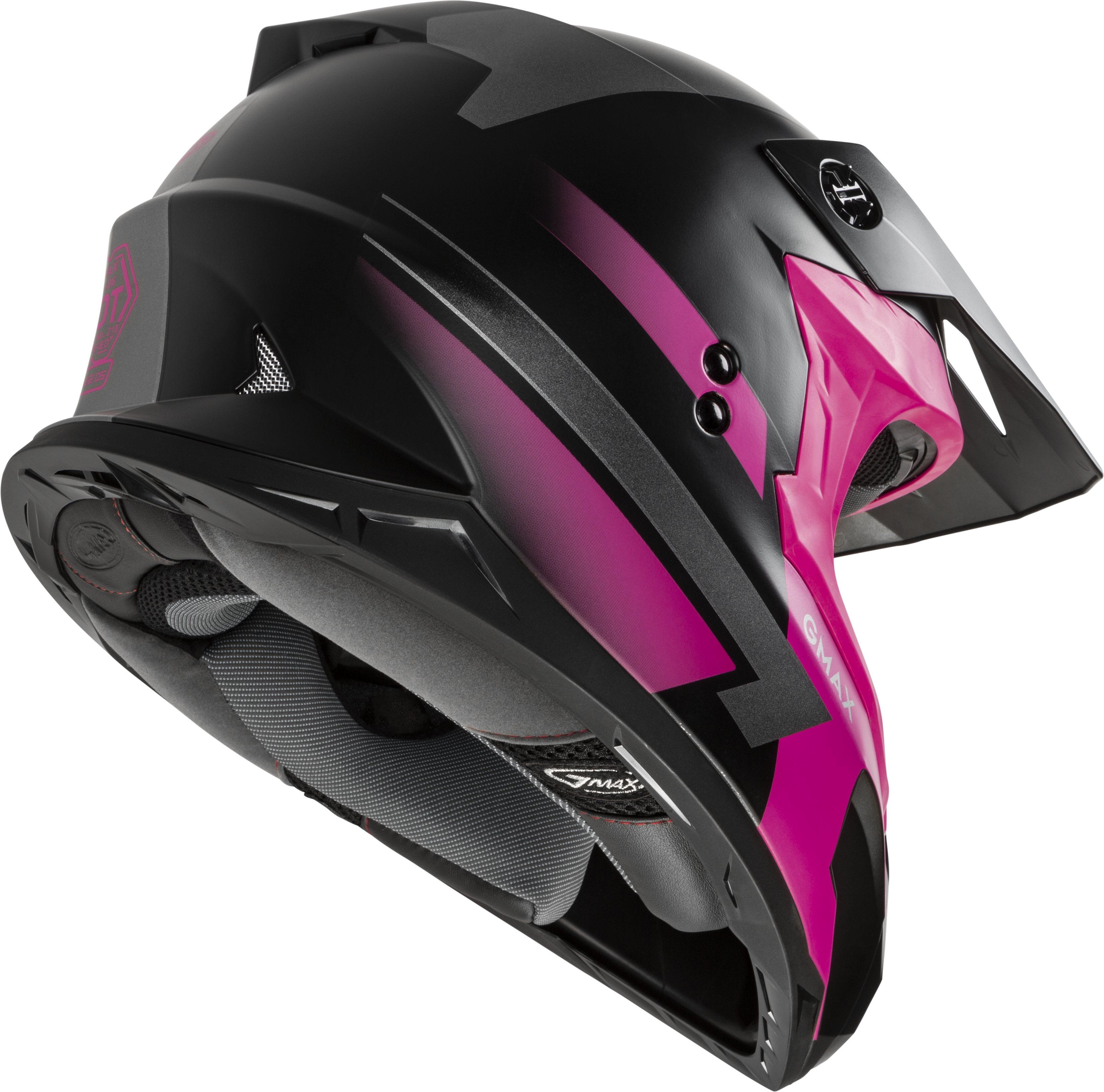 Mx 86 Off Road Fame Helmet Matte Black/Pink/Silver Xs