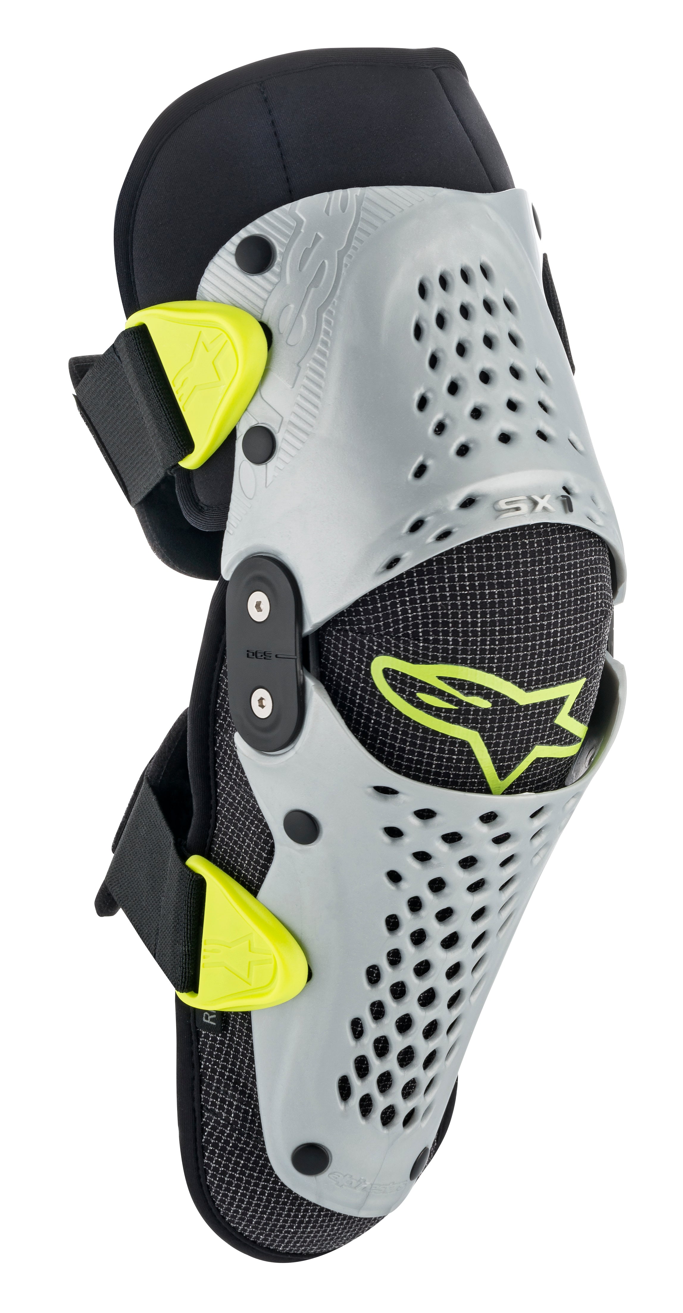Youth Sx 1 Knee Guards Silver/Yellow Sm/Md