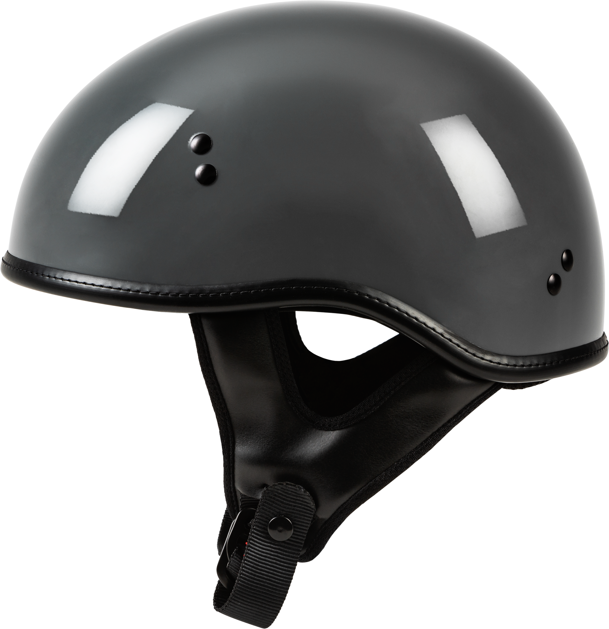 .357 Solid Half Helmet Grey Lg