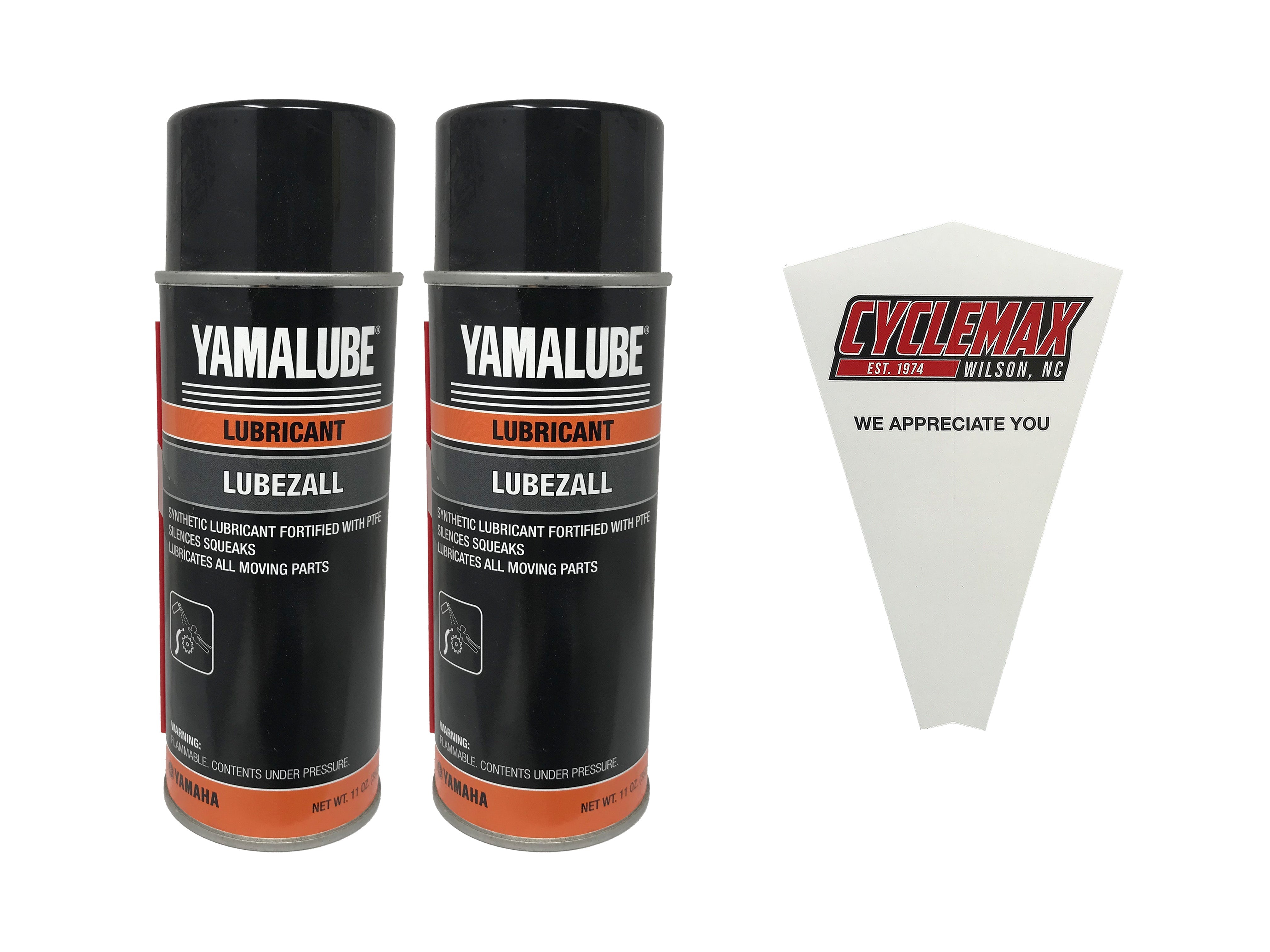 Cyclemax Two Pack for Yamaha Yamalube Lubezall ACC-LUBZA-LL-00 Contains Two Cans and a Funnel