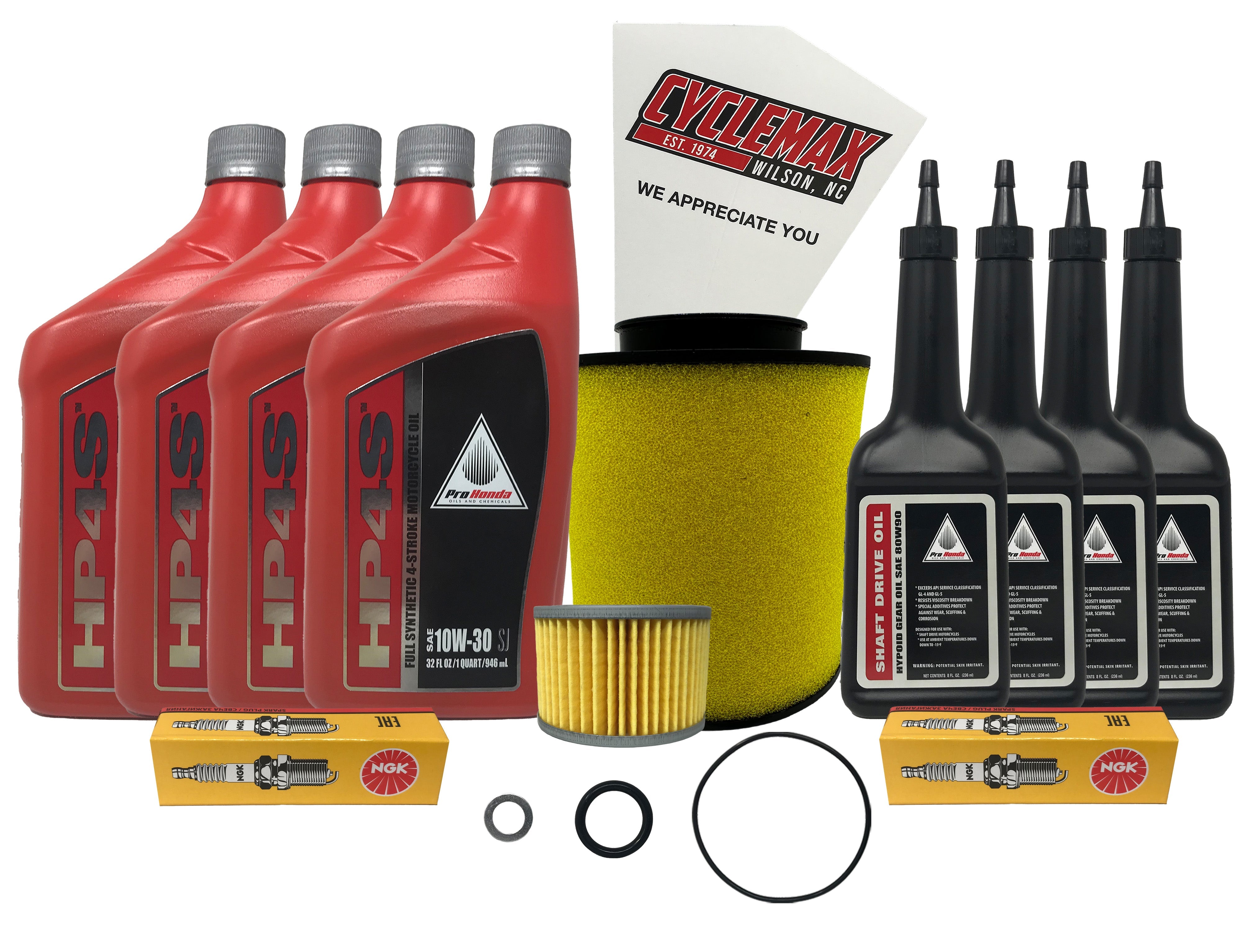 Cyclemax Maintenance Kit fits 2014-2024 Honda Pioneer 700 with O-Rings and Spark Plugs