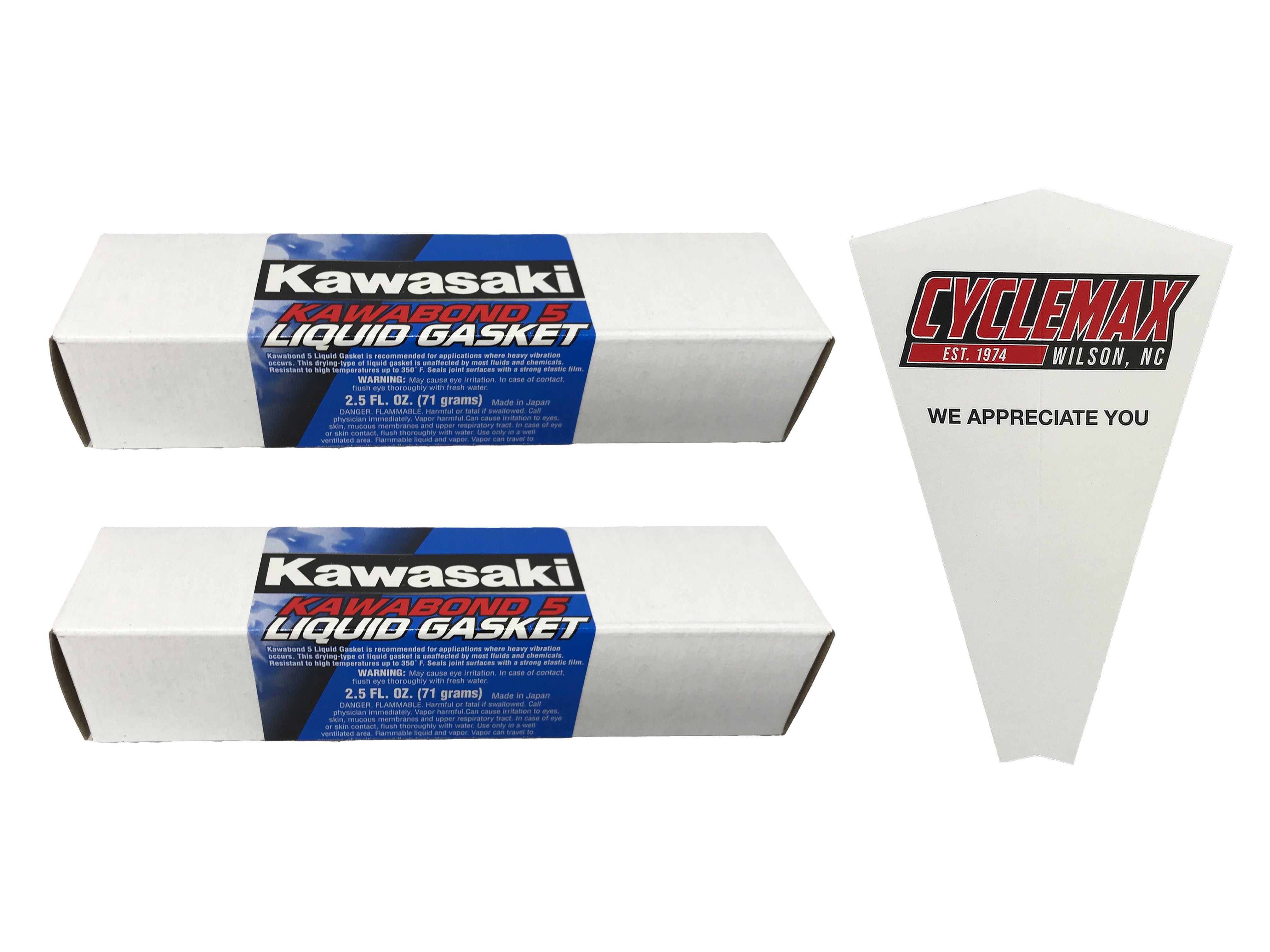 Cyclemax Two Pack for Kawasaki Kawabond 5 Liquid Gasket K61079-012A Contains Two 2.5oz Tubes and a Funnel