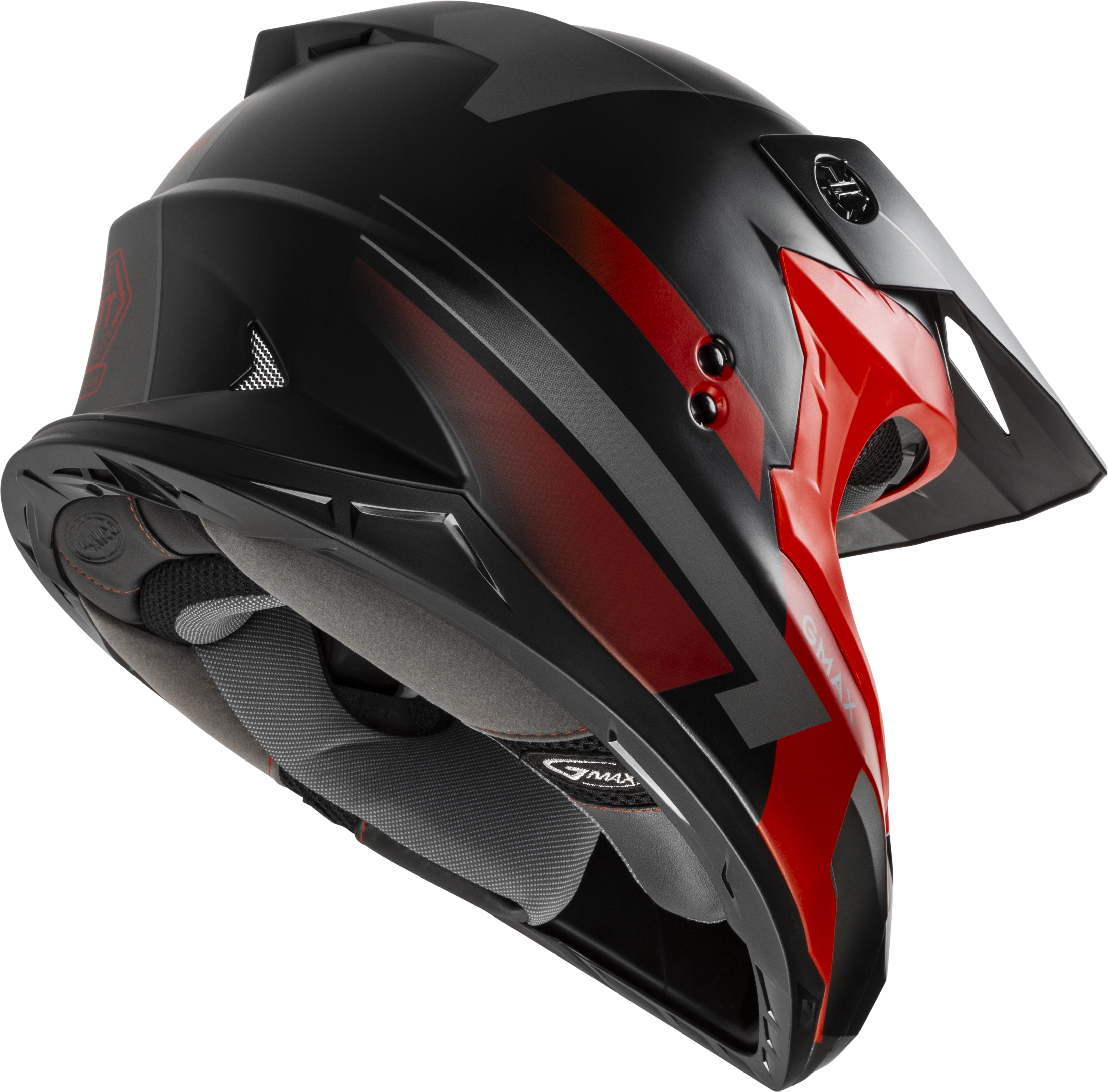 Mx 86 Off Road Fame Helmet Matte Black/Red/Silver Xl