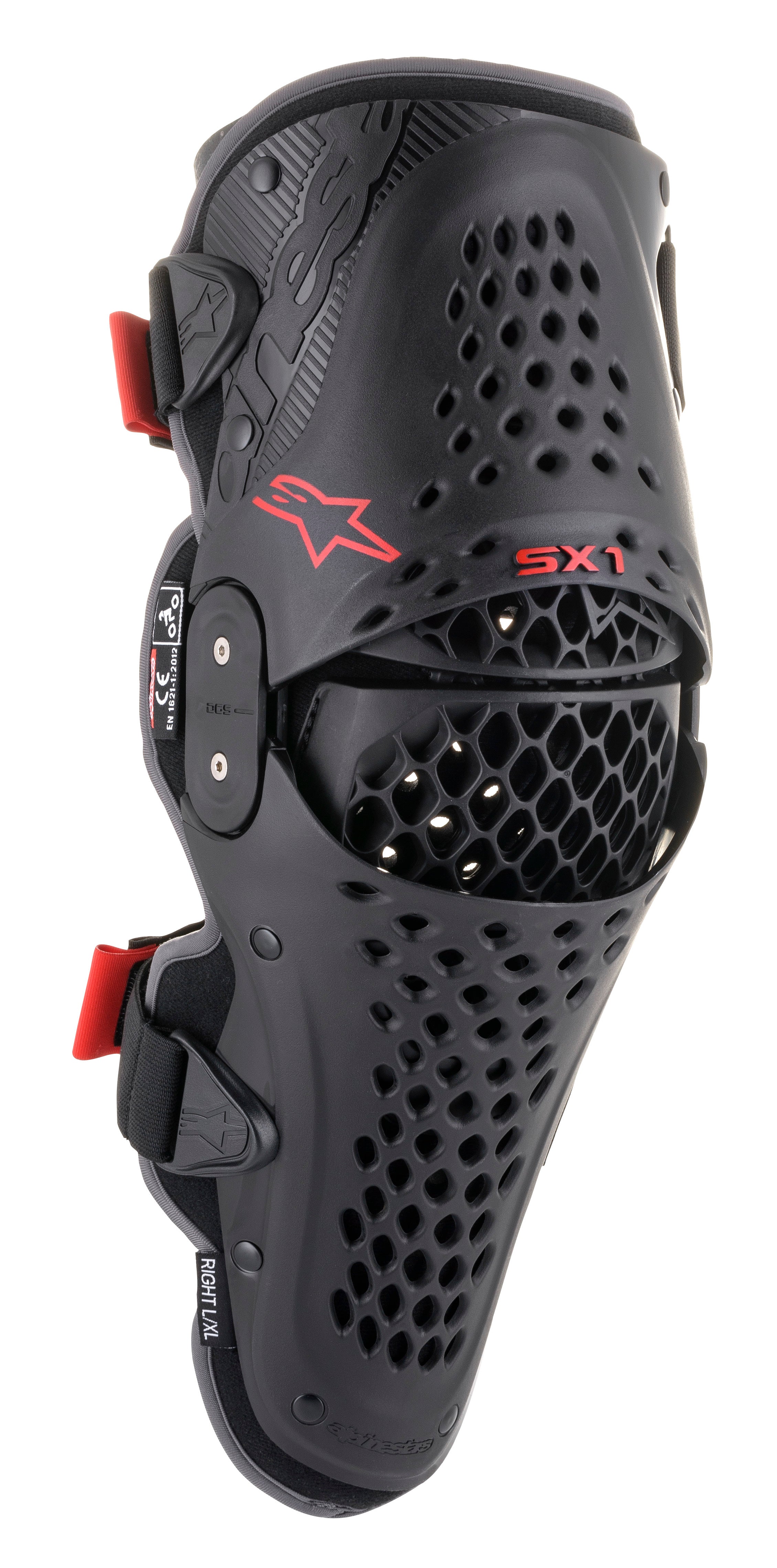 Sx 1 V2 Knee Protector Black/Red Lg/Xl