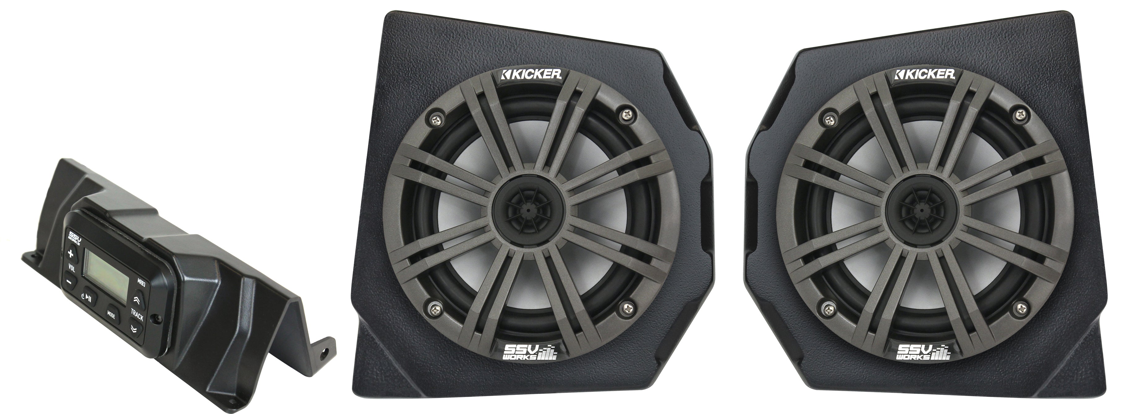 2 Speaker Kit W/Kicker 6.5" Speakers Defender 18+