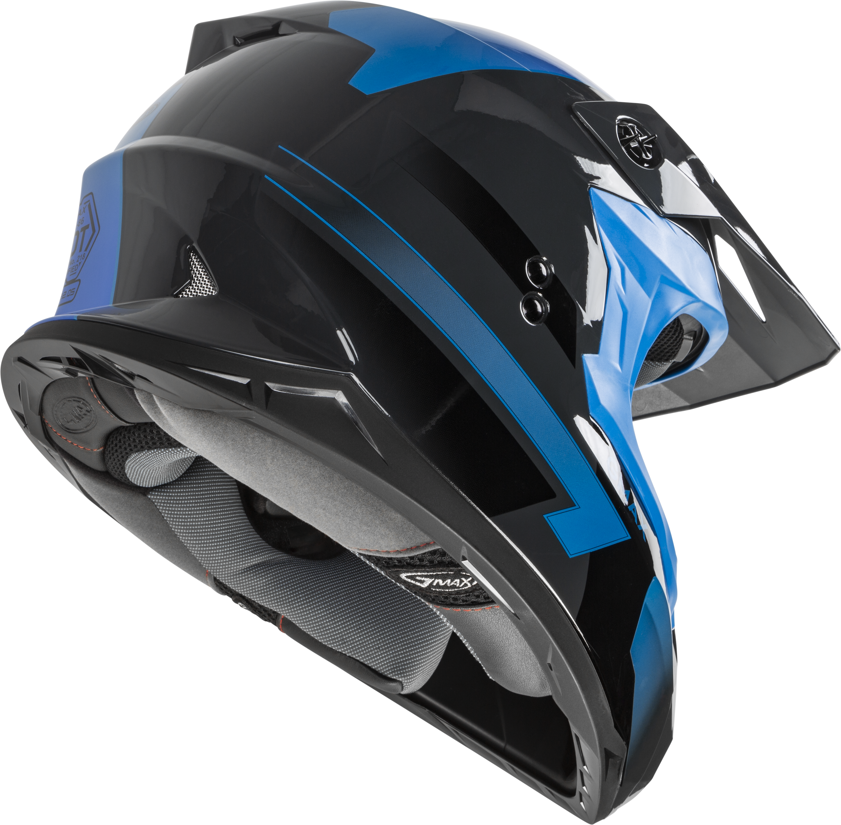 Mx 86 Off Road Fame Helmet Dark Grey/Blue/Black Md