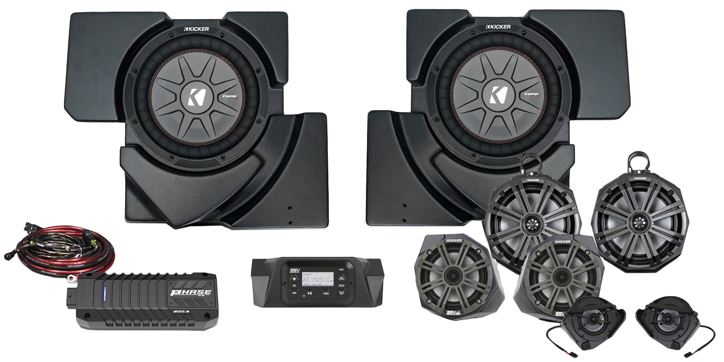 8 Speaker Plug And Play Kit W/ 8" Cage Pods Kicker