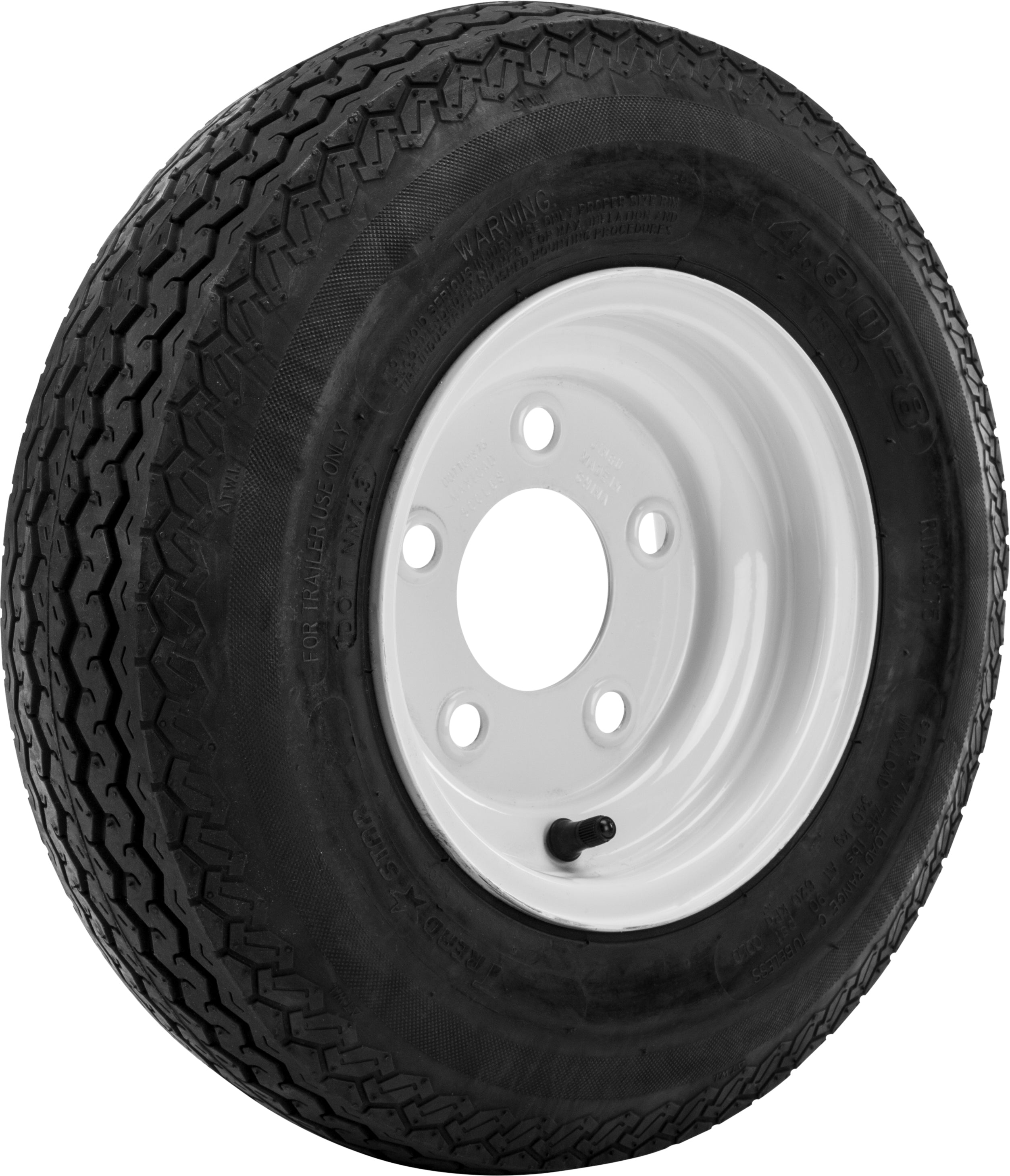 Trailer Tire And Wheel Assembly White